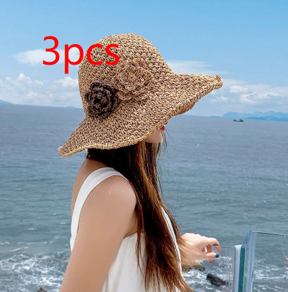 Lace Straw Sun Hat For Women