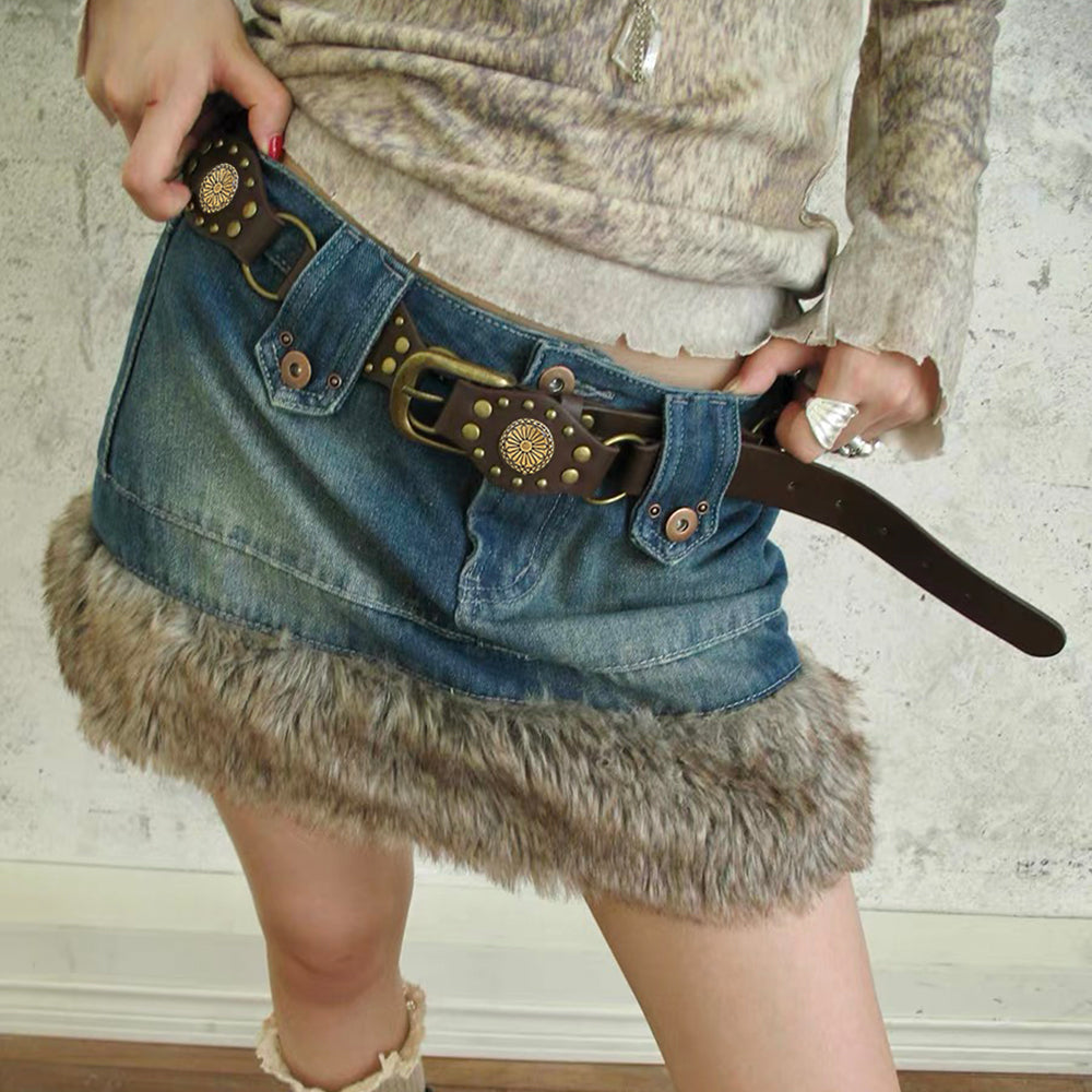 Vintage belts for men and women classic leather style