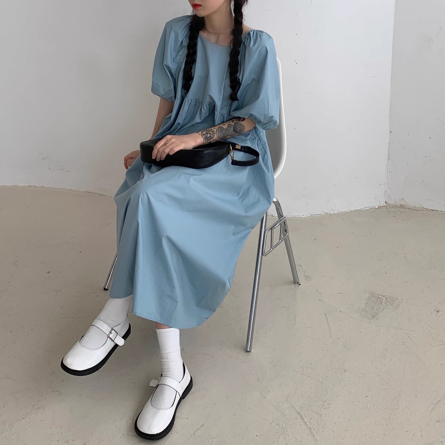 Womens Loose-fit Chic Figure-flattering Dress