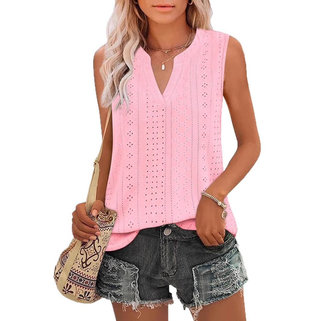 Summer Women's Sleeveless V-neck Top