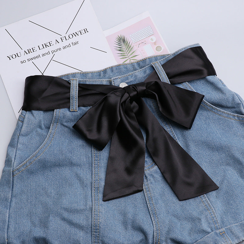 Wide Ribbon Belt for Women
