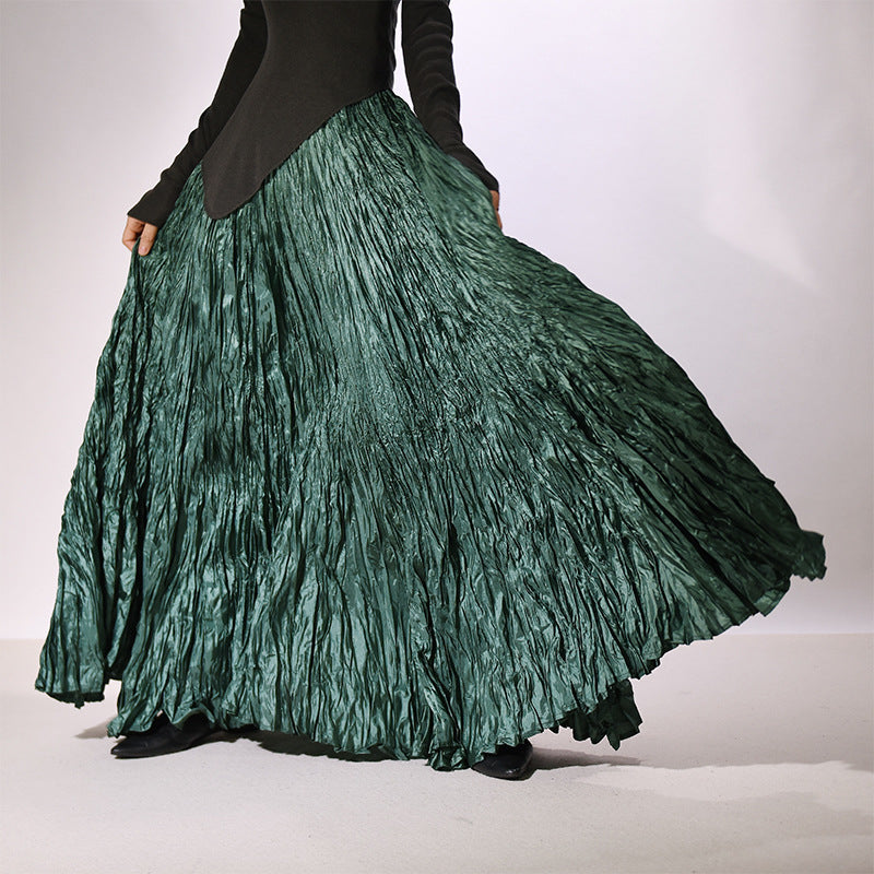 Floor-length Skirt Minimalist And Relaxed With A Flowing Pleated Design