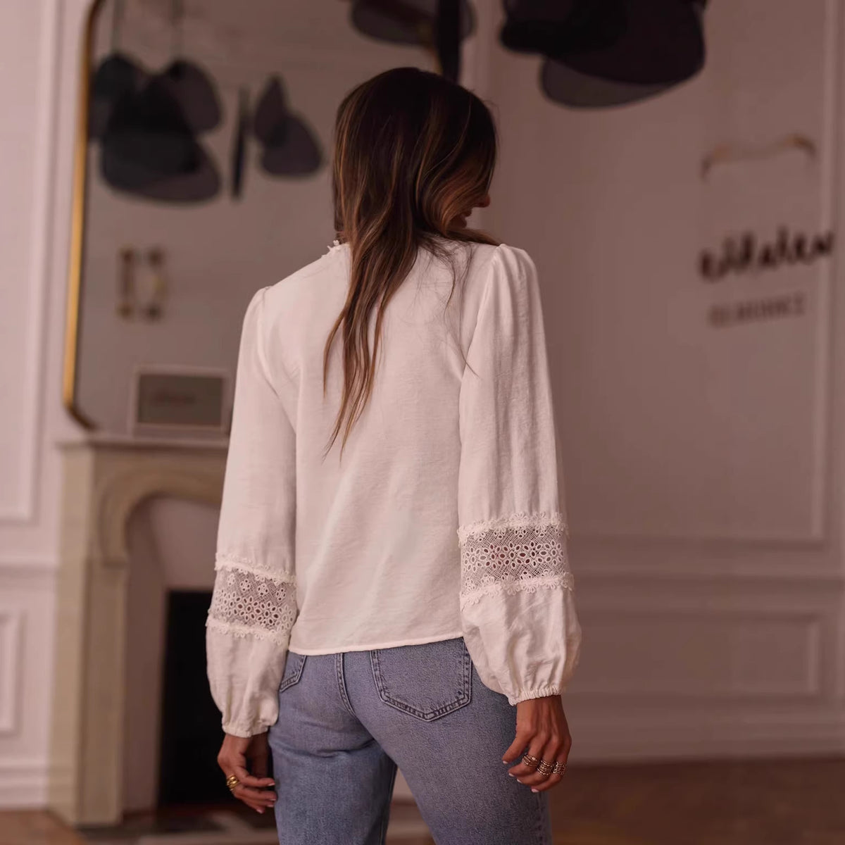 New Stylish European And American Embroidered Shirt French Style