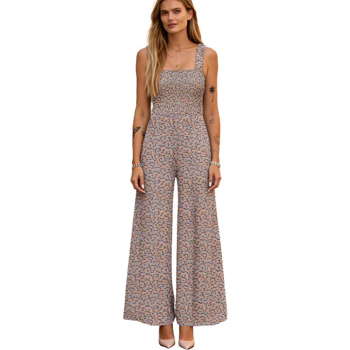 Bohemian Strap Print Jumpsuit
