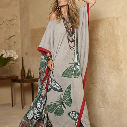 Cross-border 3D Digital-print Long Dress From Europe And The US