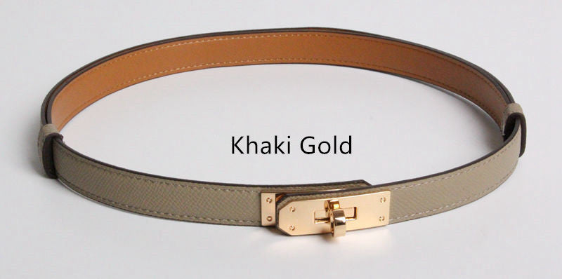 Women Real Leather Belt golden buckle fashion accessory