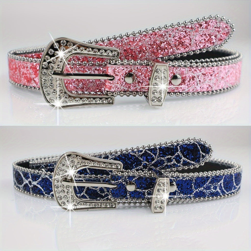 Rhinestone Women's Thin Belt – I-Style Design