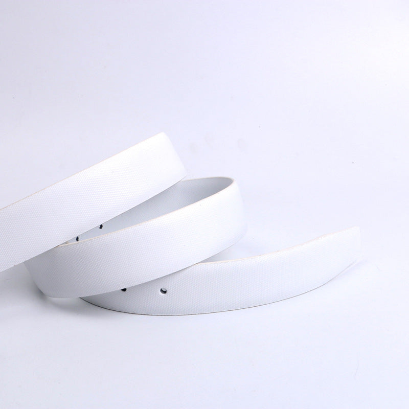 White Belt with casual smooth buckle