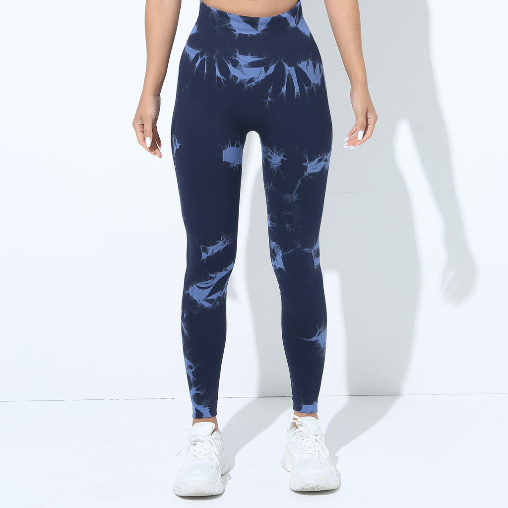 European And American-style Tie-dye Seamless Yoga Pants