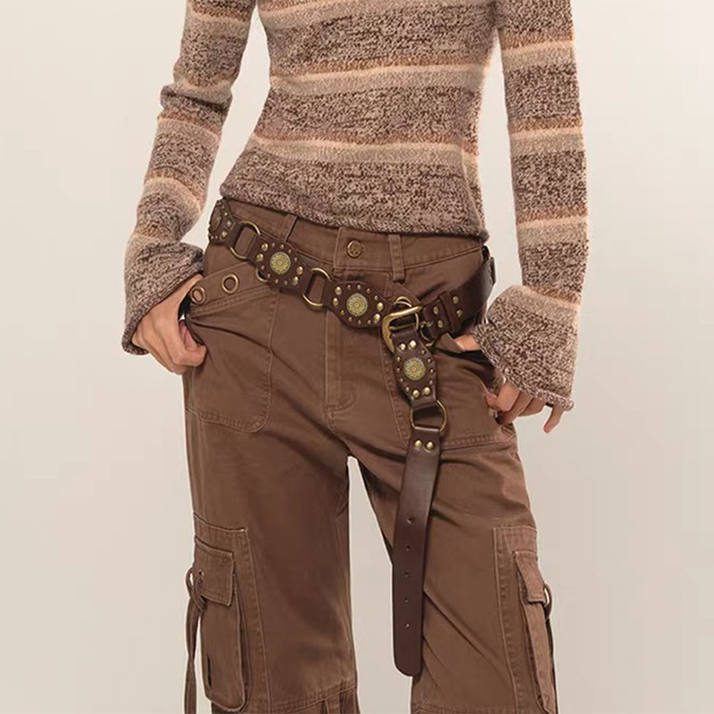 Vintage belts for men and women classic leather style
