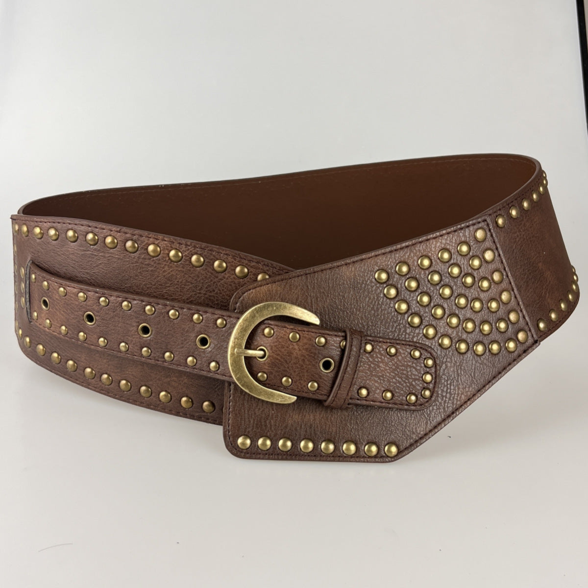Asymmetric Leather Waist Belt for Women