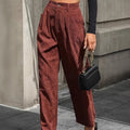 Retro Corduroy Harem Pants Womens AutumnWinter Elastic Waist