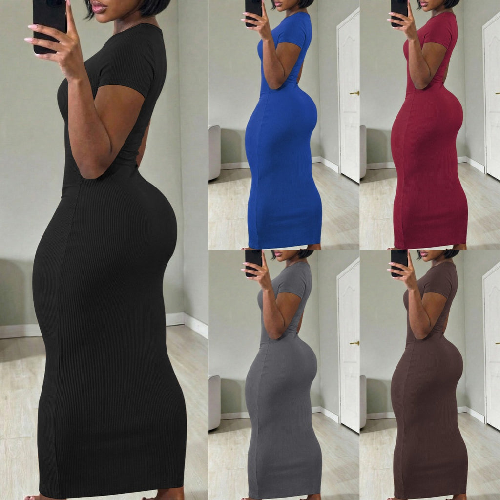 Feminine Tight-Fitting Long Fashionable Casual Dress
