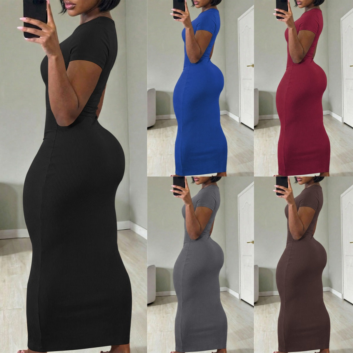 Feminine Tight-Fitting Long Fashionable Casual Dress