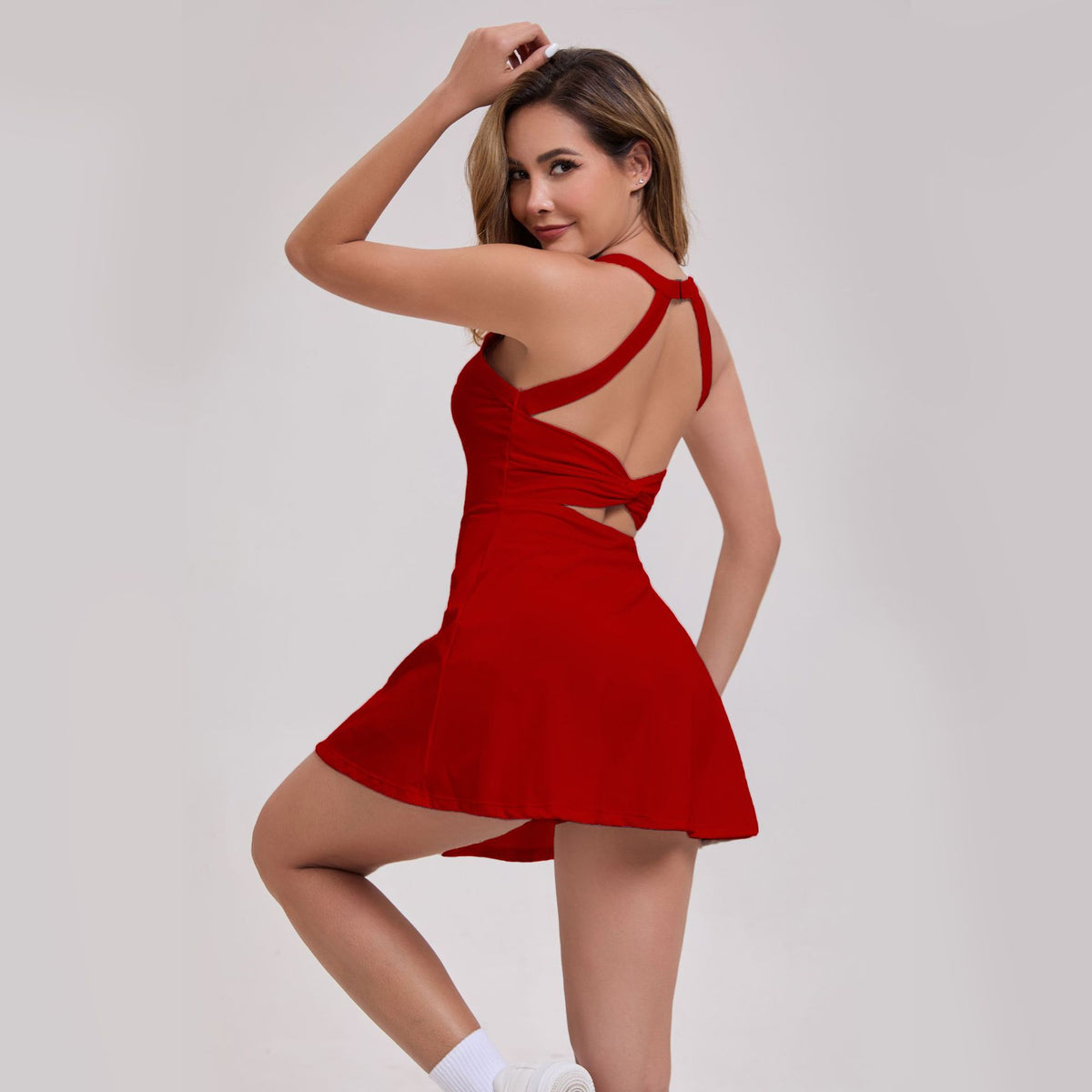 Anti-exposure  Quick-drying  Breathable Sleeveless Running And Yoga Sports Dress