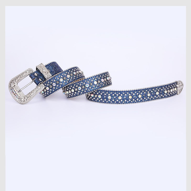 Women's Rhinestone Belt with sparkling rhinestone details