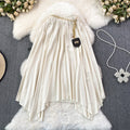 Elastic High-waist Pleated Skirt For Women