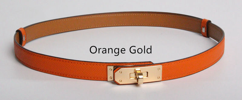 Women Real Leather Belt golden buckle fashion accessory