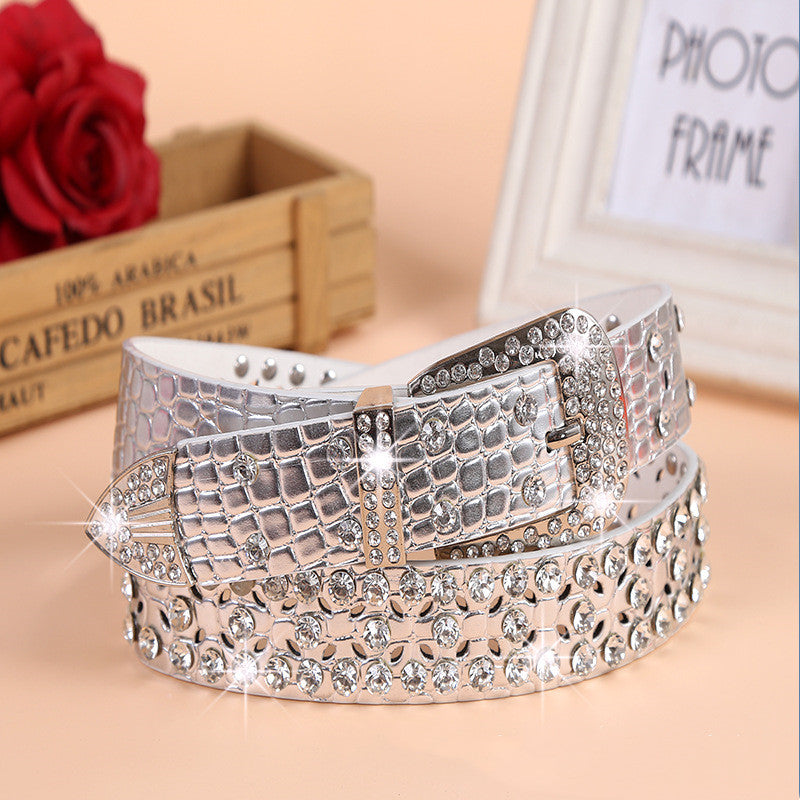 Ladies Fashion Belt with decorative buckle