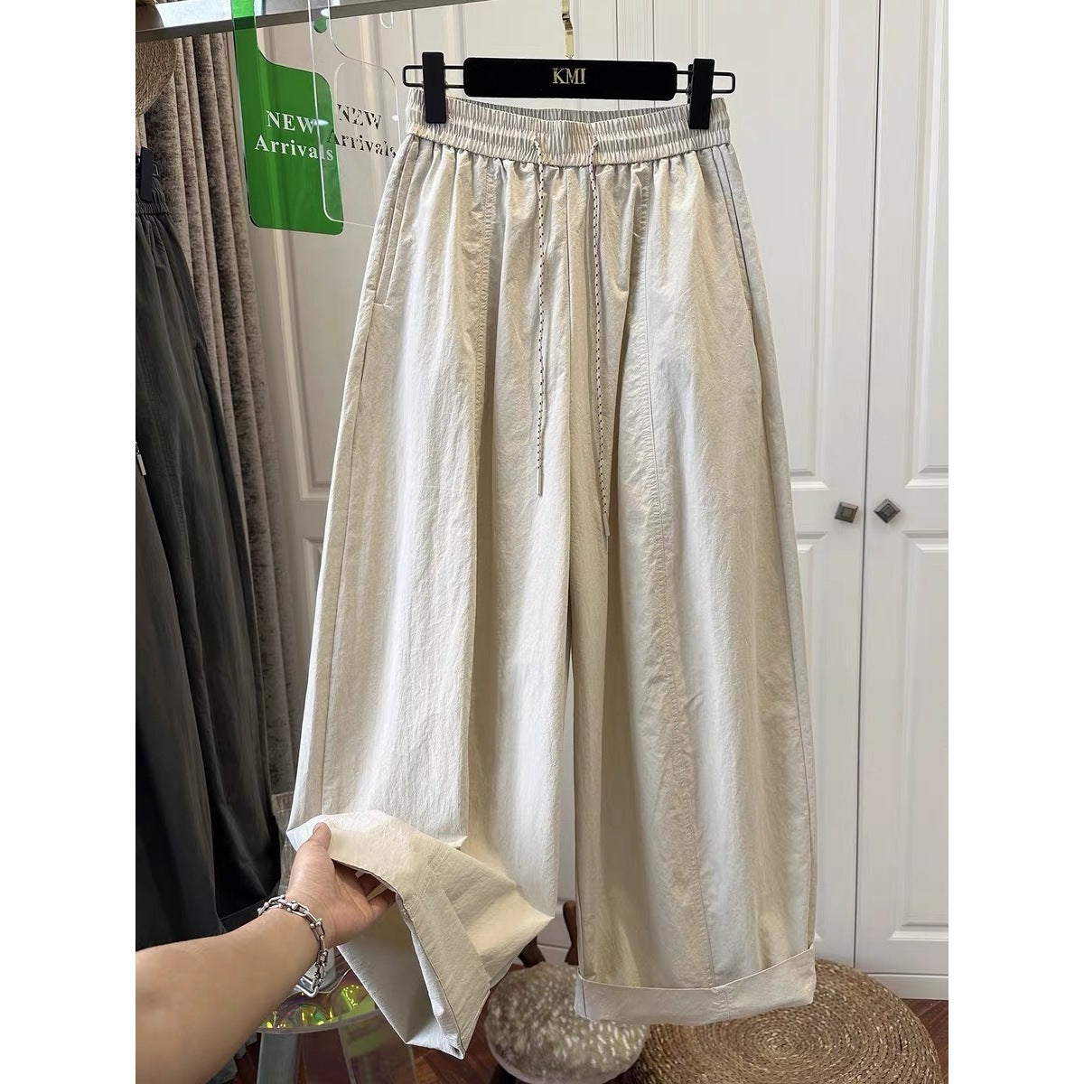 Short-stature High-waist Loose Casual Pants